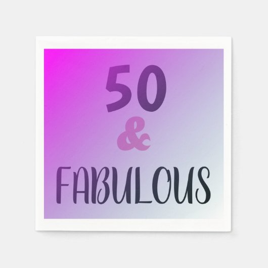 50と素晴らしい誕生日パーティー スタンダードカクテルナプキン (正面)