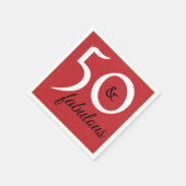 50と素晴らしい誕生日パーティー スタンダードカクテルナプキン (角)