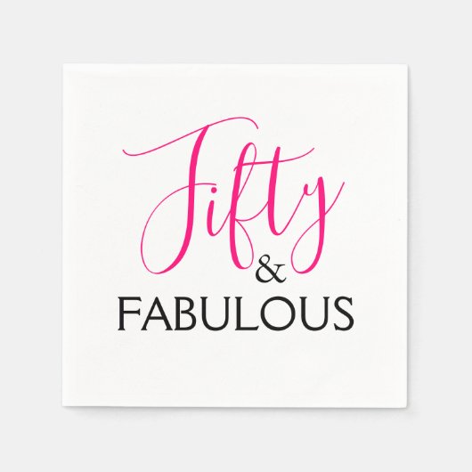 50と素晴らしい誕生日パーティー スタンダードカクテルナプキン (正面)