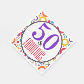 50と素晴らしい誕生日パーティー スタンダードランチョンナプキン (角)