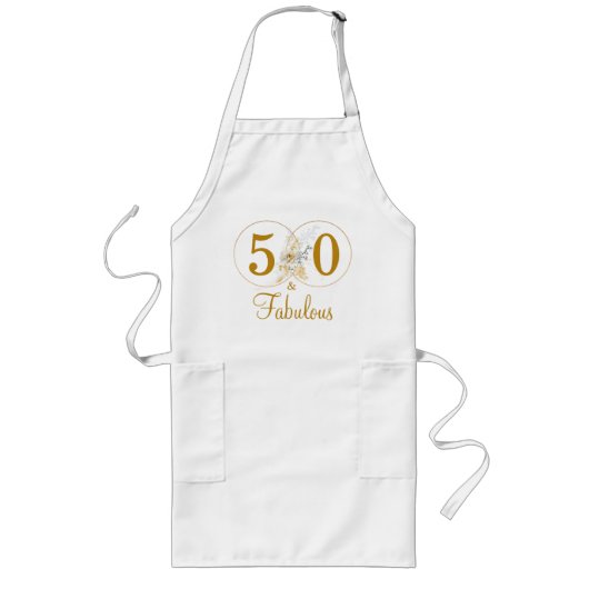 50と素晴らしい誕生日パーティー ロングエプロン (正面)