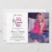 50と素晴らしい誕生日パーティー 招待状 (正面)