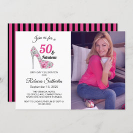 50と素晴らしい誕生日パーティー 招待状