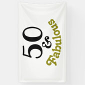 50と素晴らしい誕生日パーティー 横断幕 (縦)