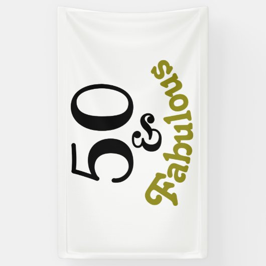 50と素晴らしい誕生日パーティー 横断幕 (縦)