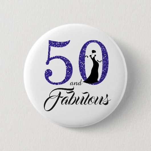 50と素晴らしい誕生日パーティー 缶バッジ (正面)