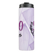 50と素晴らしい誕生日パープル&ブラックタイポグラフィ タンブラー (正面)