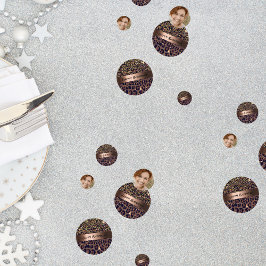 50と素晴らしい誕生日ヒョウ柄のガラス名 コンフェッティ