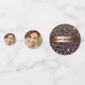 50と素晴らしい誕生日ヒョウ柄のガラス名 コンフェッティ (裏面)