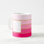 50と素晴らしい誕生日ピンクの金ゴールド コーヒーマグカップ (正面左)