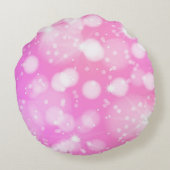 50と素晴らしい誕生日ピンクパープルキラキラ ラウンドクッション (裏面)