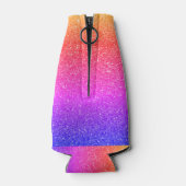 50と素晴らしい誕生日ピンクパープルグリッターホワイト ボトルクーラー (裏面)