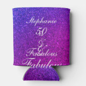 50と素晴らしい誕生日ピンクパープルグリッター2023 缶クーラー (裏面)