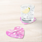 50と素晴らしい誕生日ピンクローズパープルキラキラ ペーパーコースター (インサイチュ)