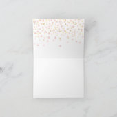 50と素晴らしい誕生日フェスティバル金ゴールドピンクトートバッグ サンキューカード (内部)