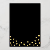 50と素晴らしい誕生日フォトグラムブラック&金ゴールド 箔招待状 (裏面)