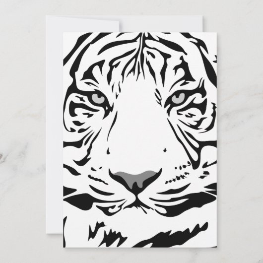 50と素晴らしい誕生日ブラックベンガルタイガーストライプズ 招待状 (裏面)