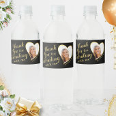 50と素晴らしい誕生日ブラック金ゴールドありがとう ペットボトルラベル