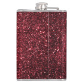 50と素晴らしい誕生日ブルゴーニュレッドピンクグリッター フラスク (裏面)