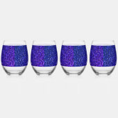 50と素晴らしい誕生日ブルーグリッターギフトセット ステムなしワイングラス (右)