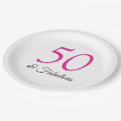 50と素晴らしい誕生日プレート ペーパープレート (アングル)