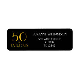 50と素晴らしい誕生日差出人住所ラベル ラベル