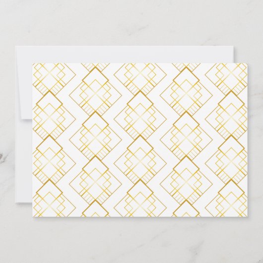 50と素晴らしい誕生日招待状アールデコスタイル 招待状 (裏面)