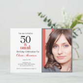 50と素晴らしい誕生日招待状 招待状 (スタンド正面)