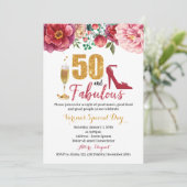 50と素晴らしい誕生日招待状 招待状 (スタンド正面)