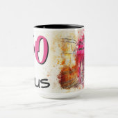 50と素晴らしい誕生日文字ヴィンテージ自転車アート マグカップ (中央)