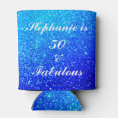 50と素晴らしい誕生日深いブルーグリッタースパークリー 缶クーラー (裏面)