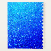 50と素晴らしい誕生日深いブルー輝グラデーションき プランナー手帳 (裏面)