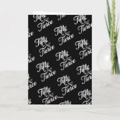 50と素晴らしい誕生日白黒の恐竜 カード (裏面)