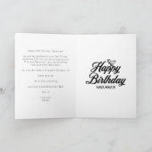 50と素晴らしい誕生日白黒の恐竜 カード (内部)