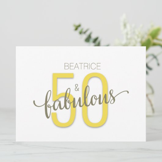 50と素晴らしい誕生日金ゴールドタイポグラフィ誕生日 (スタンド正面)