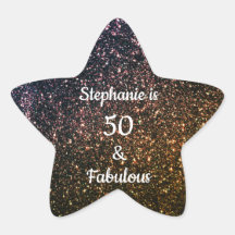 50と素晴らしい誕生日金ゴールドブラックゴールデングリッター