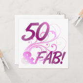 50と素晴らしい誕生日 カード (正面/裏面インサイチュ)