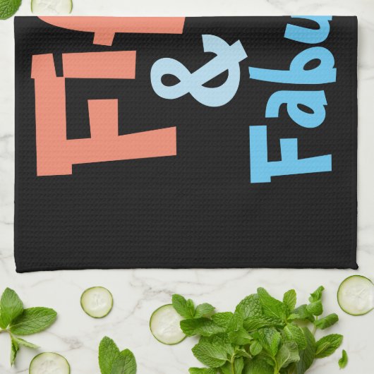 50と素晴らしい誕生日 キッチンタオル (折り畳み)