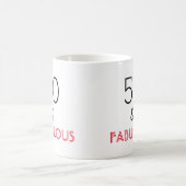 50と素晴らしい誕生日 コーヒーマグカップ (中央)