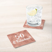 50と素晴らしい誕生日 スクエアペーパーコースター (インサイチュ)