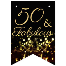 50と素晴らしい誕生日 バンティングフラッグ