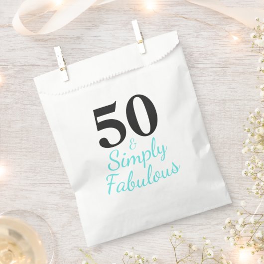 50と素晴らしい誕生日 フェイバーバッグ (クリップ留めされた状態)