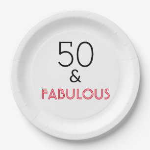 50と素晴らしい誕生日 ペーパープレート