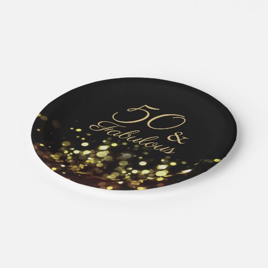 50と素晴らしい誕生日 ペーパープレート (アングル)