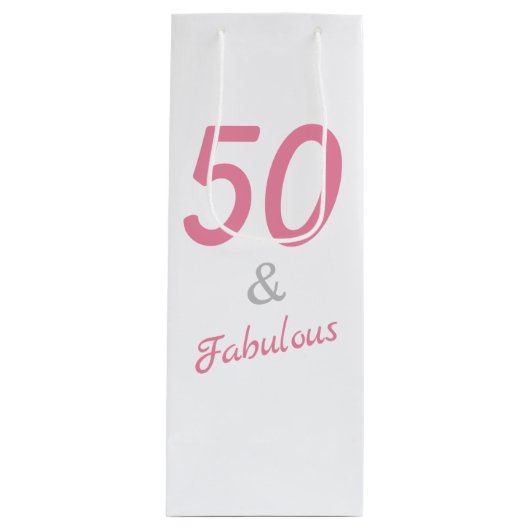 50と素晴らしい誕生日 ワインギフトバッグ (正面)