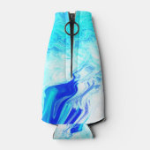 50と素晴らしい誕生日Geode Agate青いパターン ボトルクーラー (裏面)