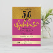 50と素晴らしい誕生祝い 招待状 (スタンド正面)