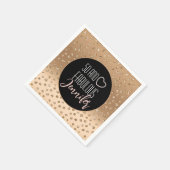 50と素晴らしい赤面シンプル金ゴールド50誕生日 スタンダードカクテルナプキン (角)