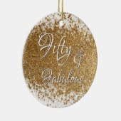 50と素晴らしい超スプラッタフェイクゴールドフォイル セラミックオーナメント (右)