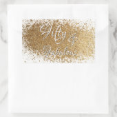 50と素晴らしい超スプラッタフェイクゴールドフォイル 長方形シール (バッグ)